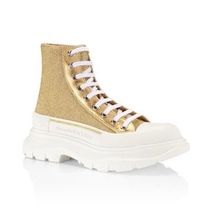 ALEXANDER MCQUEEN
Glitter Treadslick High-Top Sneakers